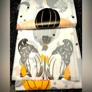 Halloween Gnomes & Pumpkins Peva Shower Curtain Moons Stars